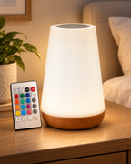 13-Colour Touch Table Lamp – USB Rechargeable Bedside Night Light