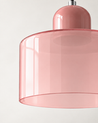 Coloured Glass Pendant Light – Compact Cylindrical Design