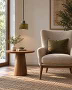 Coloured Glass Pendant Light – Compact Cylindrical Design