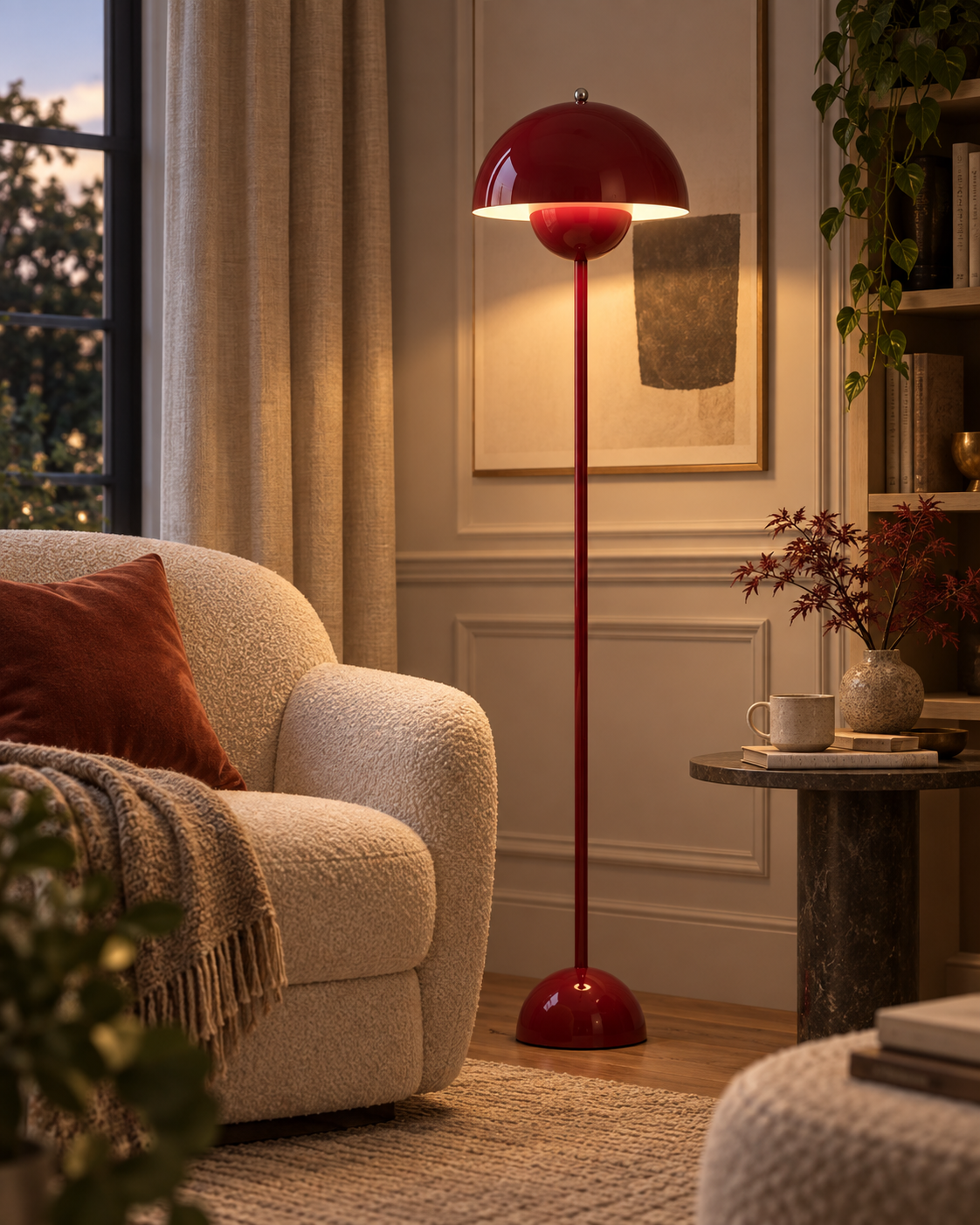 Modern Mushroom Floor Lamp – Sculptural Dome Standing Light