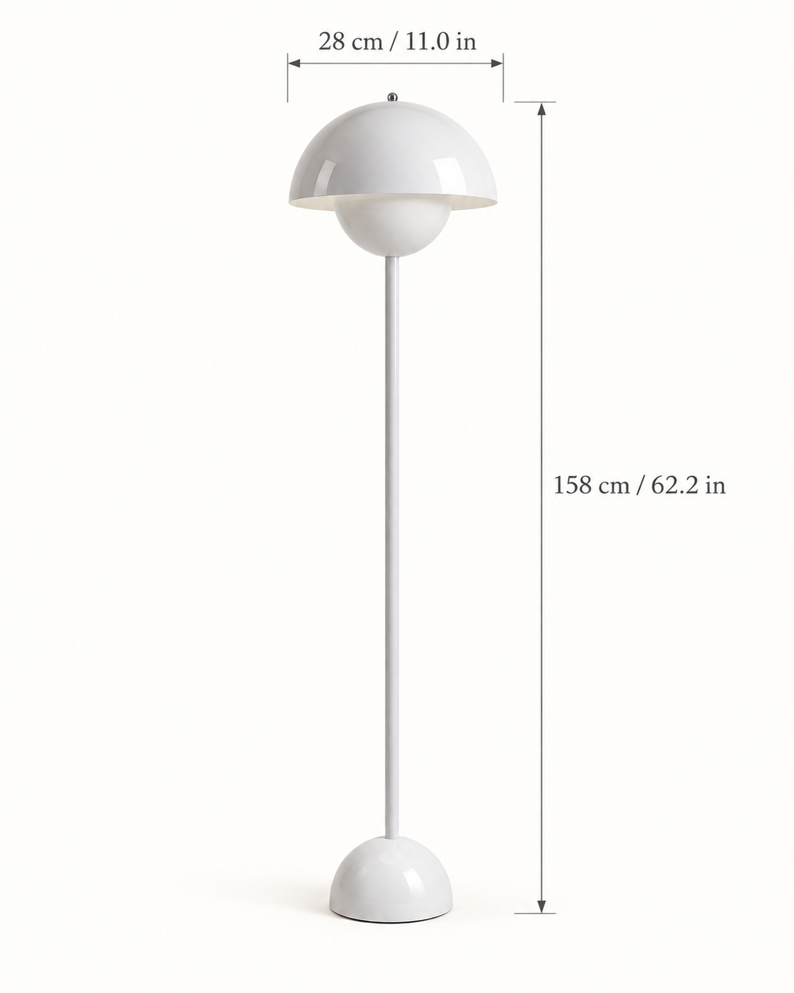 Modern Mushroom Floor Lamp – Sculptural Dome Standing Light