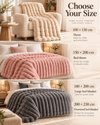 Plush Ribbed Throw Blanket – Thick Striped Sofa & Bed Blanket