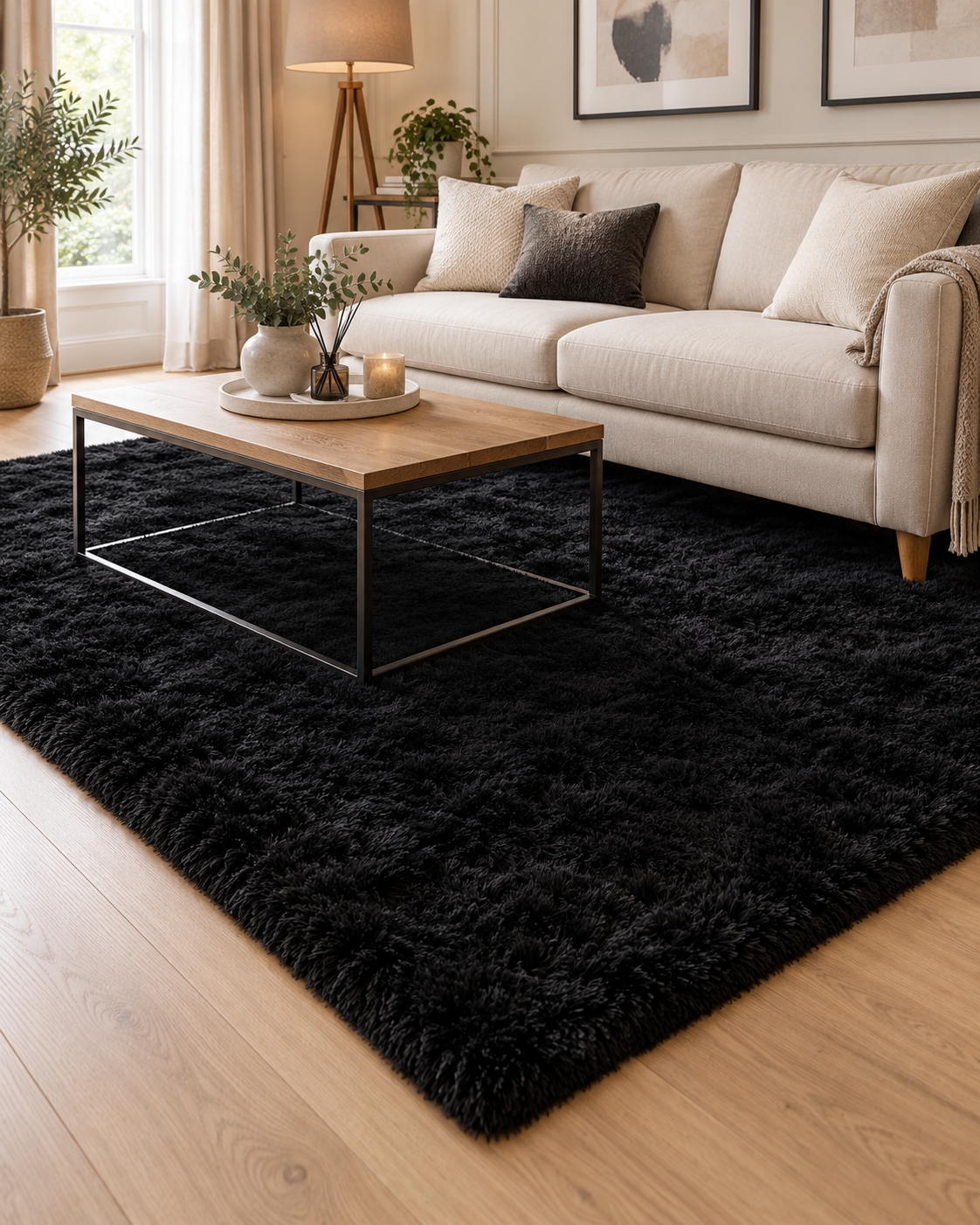 Shaggy Area Rug – Soft Fluffy Living Room & Bedroom Floor Rug