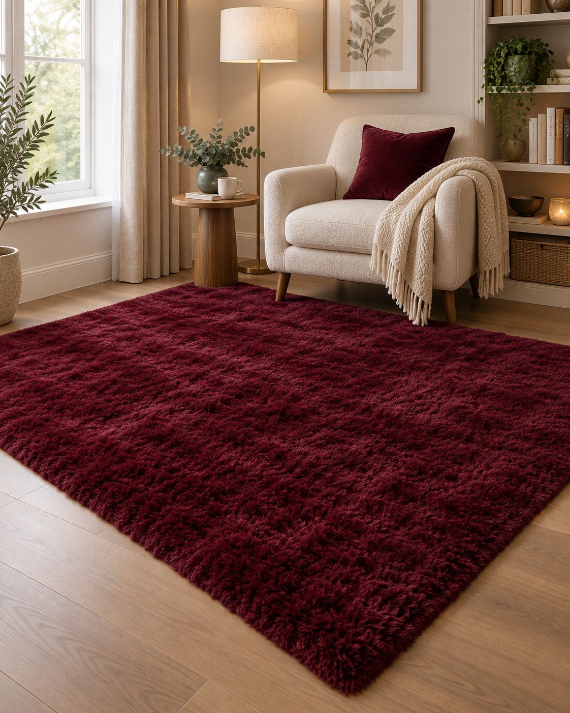 Shaggy Area Rug – Soft Fluffy Living Room & Bedroom Floor Rug