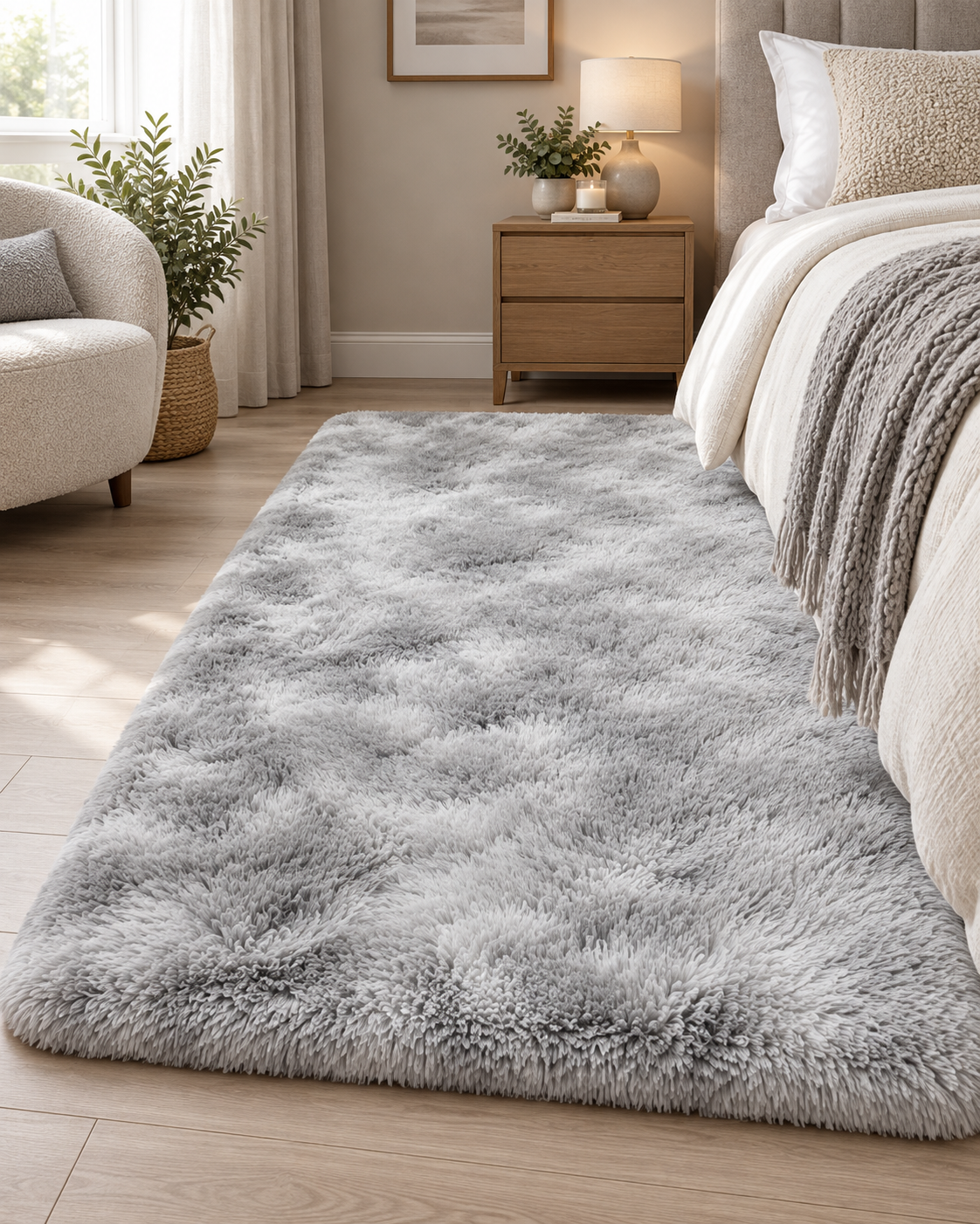 Shaggy Area Rug – Soft Textured Living Room & Bedroom Rug