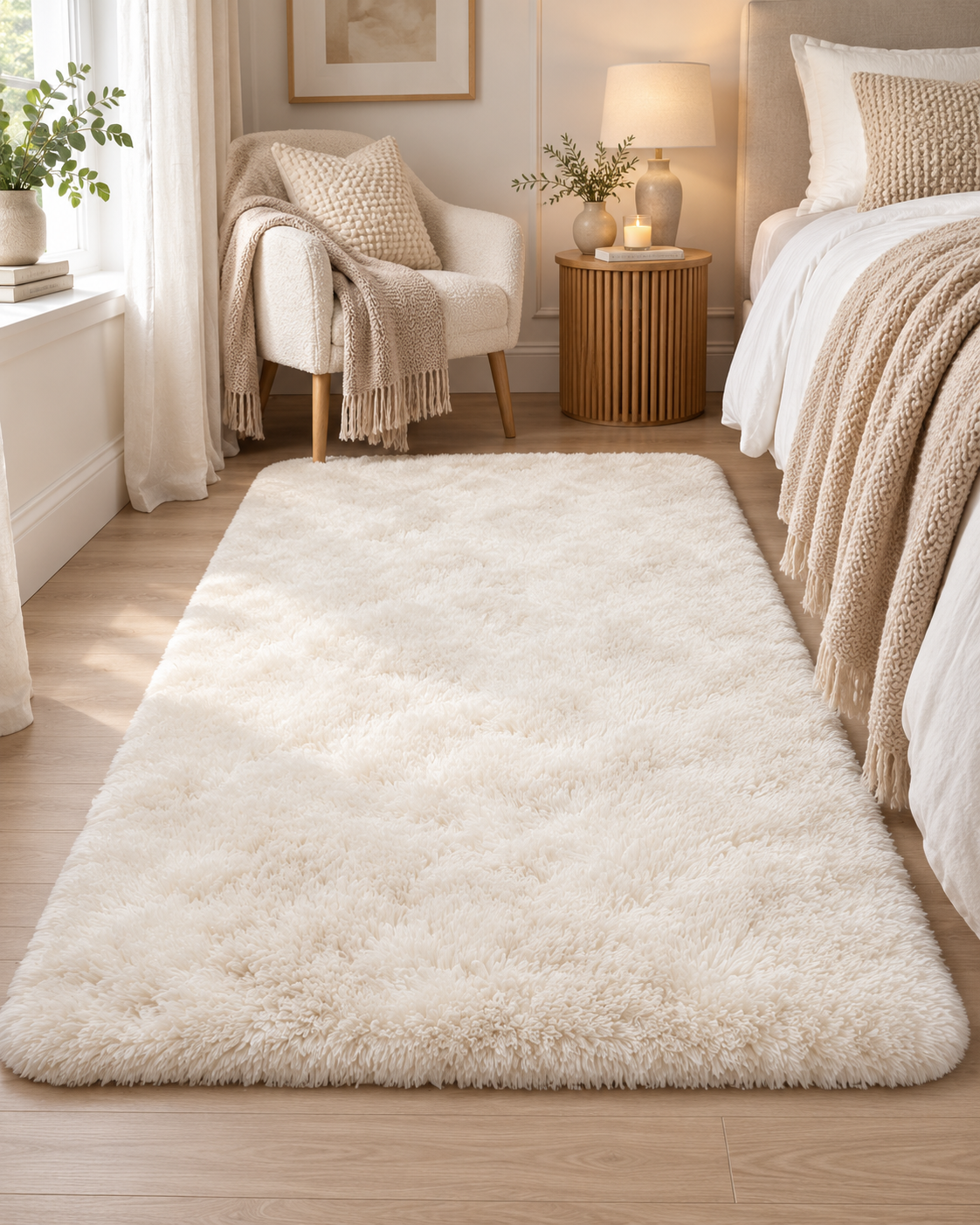 Shaggy Area Rug – Soft Textured Living Room & Bedroom Rug