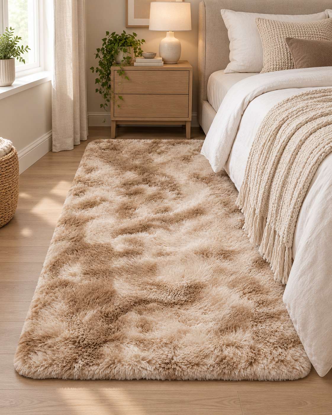 Shaggy Area Rug – Soft Textured Living Room & Bedroom Rug